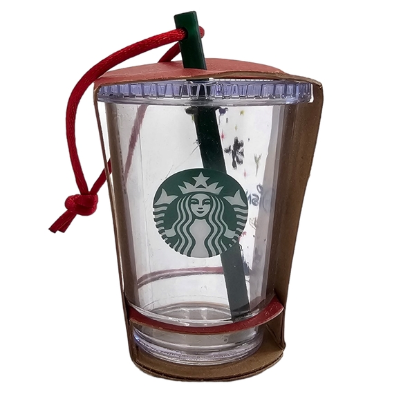 Starbucks Other - NEW Starbucks Christmas Ornament Disney Parks 2015 Clear Cold Cup with Mickey